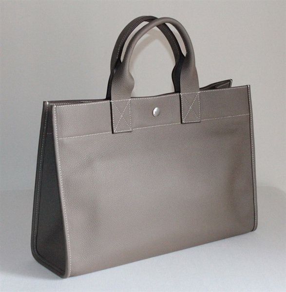 Replica Hermes Cowhide Cabag Weekender Bag Grey 6008 On Sale